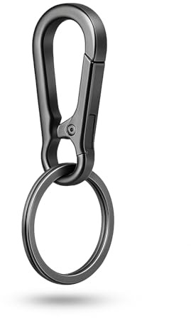1/3/10 Stück Set Schlüsselkarabiner mit Schlüsselringe Clip Schlüsselanhänger Robuster Metall Karabinerhaken mit Schnapphaken Schlüssel Keychain starker Schnappkarabiner