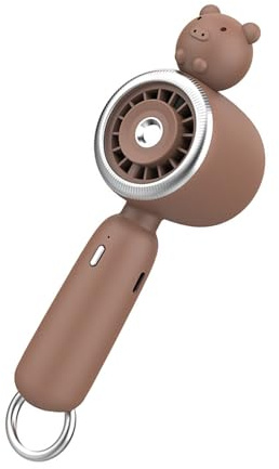 KASFDBMO Ventilador de mano de 3 velocidades, recargable, con rociador de agua, pulverizador de 3 velocidades, ventilador recargable para camping