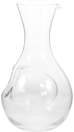 TOPPERFUN Decanter Giapponese in Cristallo Trasparente da 300 Ml con Bocca Inclinata e Scomparto Ghiaccio Brocca per Sakè Freddo e Piccola Caraffa in Vetro per Servizio a Casa e Ristorante