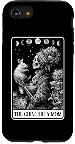 The Chinchilla Mom Mama Pet Carte de Tarot Squelette pour la fête des mères Coque pour iPhone SE (2020) / 7/8