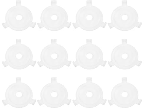 PATIKIL 12 Pcs Lamp Shade Adapter Ring, E27 to 10mm(3/8) Spider Fitter Lampshade Reducer Ring Plastic Lampshade Adapter Converter Washer for Table Pendant Floor Light Fixtures, White