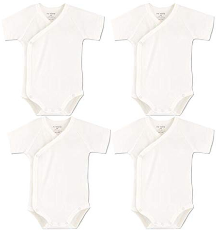 Blueleyu Unisex-Baby Kurzarm Onsies Baumwolle Baby Body Pack Cardigan Onsies Säuglinge