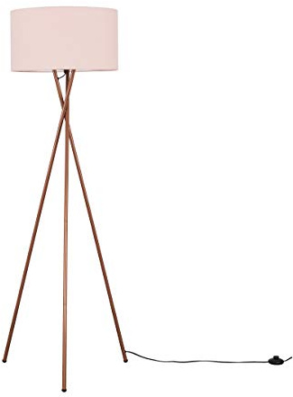 MiniSun | Modern Copper Metal Tripod Floor Lamp with a Pink Shade | Floor Lamps & Torchieres, Home Décor, Improvement & Lifestyle Essential
