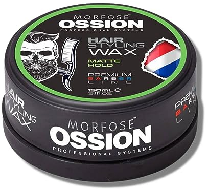Morfose Ossion Premium Barber Line - Cera para peinar el cabello (150 ml)