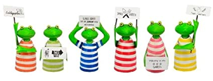 Bavaria Home Style Collection- Frosch Zaunfigur Gärtner Zaunlattenfigur Zaunhocker Pfostenhocker Dekofigur Deko für Garten Teich Große Auswahl (grün)