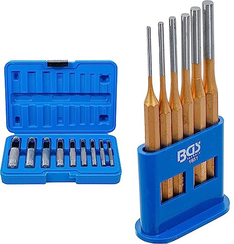 BGS 565 | Juego de sacabocados | 3-12 mm | 9 piezas & 1651 | Juego de botadores | 150 mm | 3-8 mm | 6 piezas