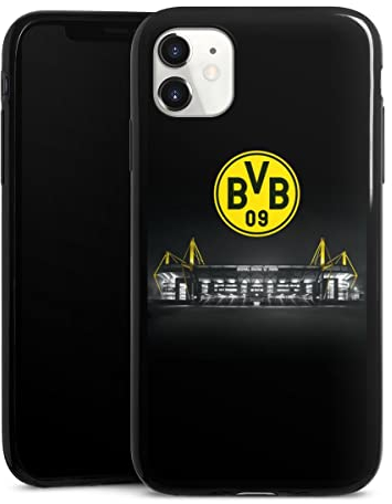 Slim Case extra dünn kompatibel mit Apple iPhone 11 Silikon Handyhülle schwarz Hülle BVB Stadion Borussia Dortmund