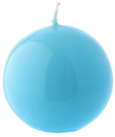 Holyart Bougies, cierges, chandelles: Bougie Sphère Brillante Ceralacca diam. 6 cm bleu clair