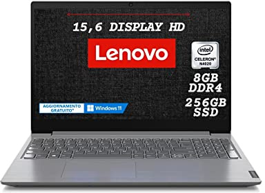 Notebook Lenovo Essential V15, CPU Intel Dual Core N4020, Ram 8GB DDR4, SSD M.2 NVMe 256GB, Display 15,6 HD, Bluetooth, Wi-Fi, Windows 10 Home