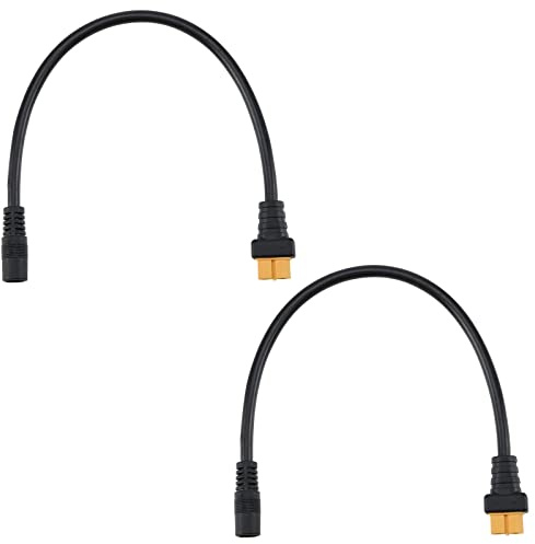 The Lord of The Tools 2PCS XT60 zu DC Adapterkabel XT60 Stecker Buchse auf DC 5,5 mm x 2,5 mm Buchse Power Jack Adapter Kabel Für TS100 Lötkolben FPV Monitor Power Drone Netzkabel