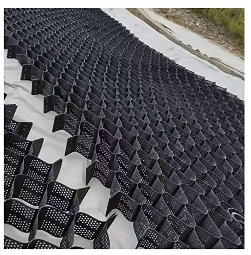 Stabilisateur Gravier,Pavés Sol Grille Géo,5 Cm De Haut,Grille De Stabilisation HDPE,Gazon Dalle Stabilisatrice,Protection des pentes Gravier,Geocell Pour Allée Voiture,3*9m(9.84*29.53ft)