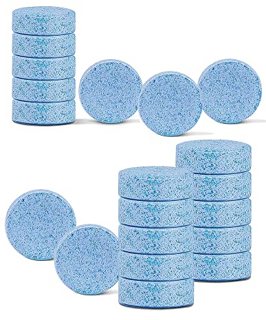 Shonye 20 Pièces Pastille Lave Glace pour Pare-Brise Auto, Effervescent de Voiture, Comprimés de Nettoyage pour Vitres, Fenêtre et Carreaux