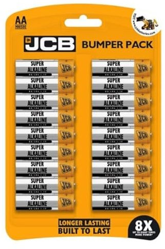 S18753 JCB AA Alkaline Batteries - Bumper Pack of 18