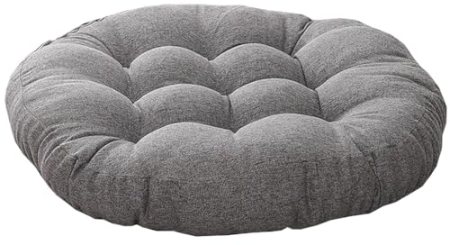 Luxus Stuhlkissen Outdoor und Indoor Weiches Bequem Sitzkissen 55x55 Rund Sitzpolster,Dickes Stepp Bürostuhl Garten Stuhlauflage Waschbarer (Color : #41, Size : 55cm/21.6in)