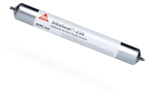 Sika - SikaSeal-156, grigio - Sigillante acrilico professionale per giunti di connessione - Ambienti interni ed esterni - Unipack da 600 ml