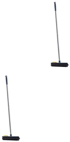 PartyKindom 2pcs Floor Scrub Brush Extendable Cleaning Brush Long Handle for Grout Cleaner for Hard Floor Cleaning Tasks