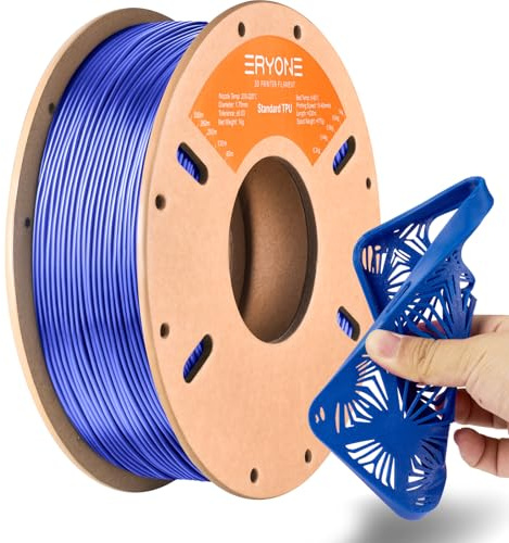 ERYONE TPU Filament 1.75mm, 3D Drucker Filament TPU 1kg 1 Spool, +/-0.05mm, 95A, Blue
