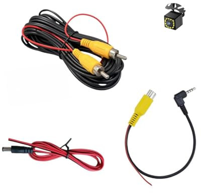 Epronic 2.5mm Rückfahrkamera für Dash Cam Tragbares Carplay Autoradio, Klare Nachtsicht CVBS Rückfahrkamera 4 Pin auf 2,5mm Stecker, wasserdichte Rückfahrkamera für Dash Cam