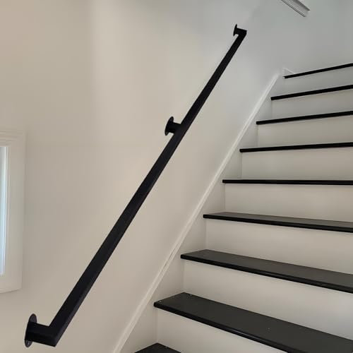 Whnoorher Handlauf für Treppen, Handlauf für Treppen im Innen- und Außenbereich, Korridor-Stützstange aus Metall, führt direkt für Treppengeländer(100cm)