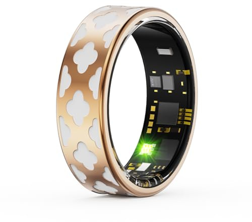 Smart Ring Women Smart Ring Android Enameled Fitness Ring Pedometer Heart Rate Blood Oxygen Sleep Tracker Activity Trackers for Sports Time, Distance, Calories Compatible with Android iOS,#7