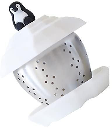ASAKKURA Edelstahl Teefilter Pinguin Tee Ei Teesieb Für Losen Tee Mittelgroß Tierform Für Glastassen