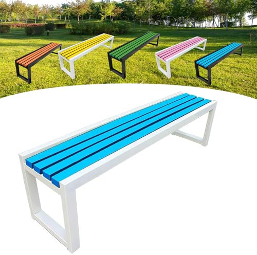 Ddasam Gartenbank wetterfest holzbank Outdoor Gartenbank Ohne Lehne 100x40x45cm Korrosions- und Rostschutz, umweltfreundliche Lackierung, geeignet für Gärten, Balkone, Parks, Gemeinden, Geschäfte