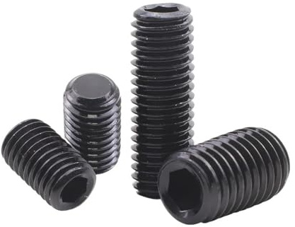 Cilky Metallschrauben 3–5 Stück Ringschneide-Madenschraube M10 M12 Kohlenstoffstahl Innensechskant-Set Kopflose Flachkopfschraube für Handtuchhalter-Türknauf(45mm,M10 5pcs)