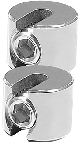 Homoyoyo 2 Pezzi Mandrino in acciaio inossidabile piccoli fermacavi fune MORSETTO Filo in acciaio cavo clip di corda chiusura in filo d'acciaio fermagli per corda fermacorda in acciaio inox