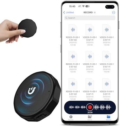 64GB Magnetisches Diktiergerät mit 1800h Speicher - NekSide Aufnahmegerät mit DSP 4.0-AI Rauschunterdrückung, OTG-Funktion, HD-Aufzeichnung & Audio Recorder für Konferenzen, Workshops & Beratungen