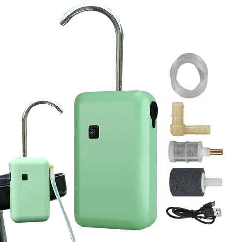 Sghtil Luftpumpe für Aquarien, automatische Luftsauerstoffpumpe, vielseitiges, effizientes, tragbares Belüftergerät zum Spülen, Angeln, Outdoor-Aktivitäten