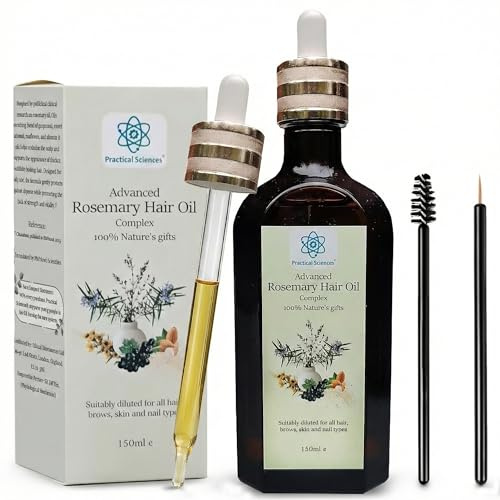 Advanced Rosemary Oil for Hair Growth (150ml) – Organic Pure Rosemary Oil Blend for Scalp & Beard with Vitamin B – Hair Oils for Hair Growth, Strengthening & Thickening – Premium Vegan & Cruelty-Free
