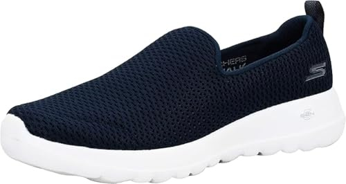Skechers Damen Go Walk Joy Sneaker, Navy Textile White Trim, 36.5 EU