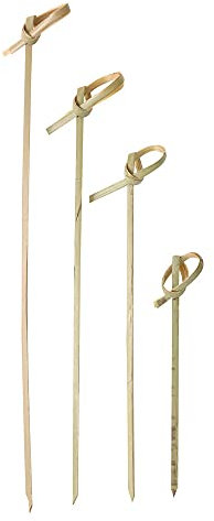 FRANZ MENSCH NATUREStar Bio Fingerfood-Spieße Loop, Natur, 180 mm | Bambus, 10000 Stück (40 x 250 Stück Beutel), nachhaltige Cocktailspieße, für Buffet