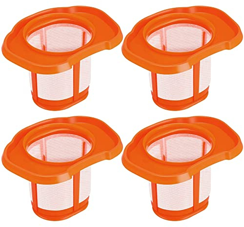 Vakuumfilter für Black+Decker BHHV320B, BHHV320J,BHHV520BF, BHHV520BFP | 4 Stück Ersatzfilter für BHHV520BT, BHHV520JF Handstaubsauger, HEPA-Filter