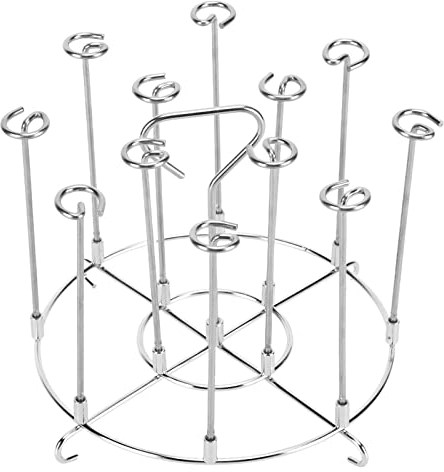 Spieße Ständer 304 Edelstahl Vertikale Spieße Halter Set Multifunktionsgrill Dörrgitter Air Fryer Friteuse Zubehör für Pinxia(6QT)