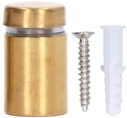 Edelstahl Abstandsschrauben Wandhalterung für Schilder Glas Acryl Montagezubehör 12x20mm Gold