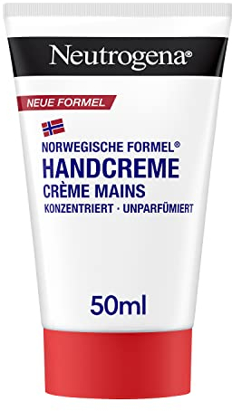 Neutrogena Handcreme konzentriert unparfümiert, beruhigende Feuchtigkeitscreme mit 40Prozent Glycerin + Vitamin E, sofort feuchtigkeitsspendende Handcreme für sehr trockene Hände 50 ml