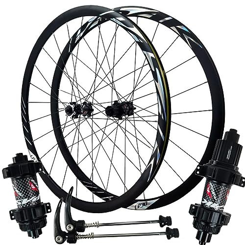 ZECHAO 700C Fahrrad-Scheibenbremse, Rennrad-Laufradsatz, Scheibenbremse, doppellagige Felgen aus Aluminiumlegierung, Schnellspanner, Cross-Country-Rennrad Wheelset (Color : Black, Size : MS)