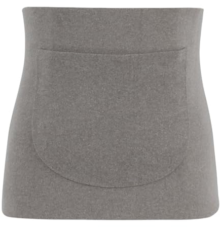 MilyaDE Samt Nierenwärmer Rückenwärmer Damen Herren Hüftwärmer mit 2 Wärmepad Taschen Elastisch, Grau XL
