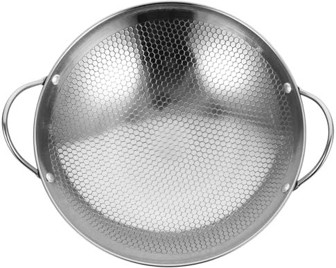 Ciieeo Tragbarer Edelstahl Hot Pot Kochtopf Mit Griff 8 Zoll Antihaftbeschichtet Für Haushalt Und Restaurant