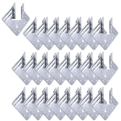 18 Gauge Steel Connector Hurricane Tie for Earthquake Forces, Roofing Trusses Wood Timber, Resist High Wind Set (24 Packs)