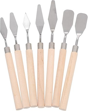 TEHAUX 7piezas Espátula para Pintura Portátil Raspador Profesional para Óleo Accesorios De Pintura