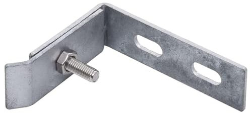 Gecheer 10 Sets Doppelstabmattenzaun Zaun Wandverbinder Wand-Verbinderset Eckverbinder Eckverbinder,Verzinkter Stahl + Edelstahl,Silber