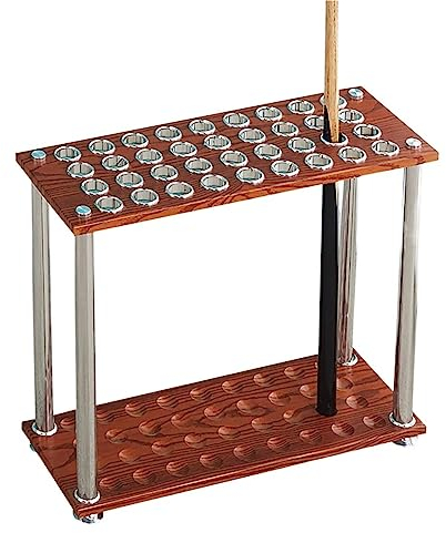ANIIC Pool-Queue-Halter Großes, bodenstehendes Queue-Rack für 36 Billard-Queue-Sticks, Billard-Club-Billardtischzimmer Billard Queue Halterung