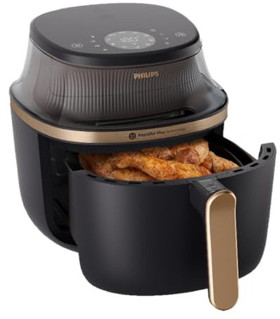 Philips Airfryer 3000 Series 6.2L, Cooking Window, 16-in-1 Airfryer, RapidAir Plus Technology, Fat Removal, HomeID Recipe App, Easy to Clean (NA332/09)