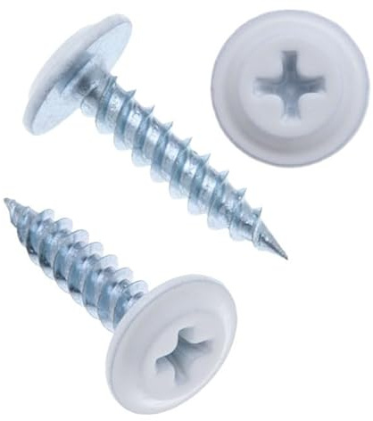 Vis autoperceuses 4.2 x 19 mm M4.2 (Paquet de 250) pour bois, tôle, filet fin, pointe acérée, tête wafer, résistantes la corrosion, revêtues de poudre, galvanisées, pour usage intérieur et extérieur