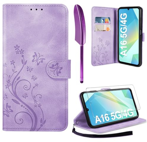 AROYI Étui compatible avec Samsung Galaxy A16 5G/4G, Étui portefeuille en cuir PU avec emplacements pour cartes, support pliable, protection magnétique, housse à rabat pour Samsung Galaxy A16 5G/4G