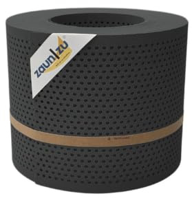 zaun|zu® Premium Sichtschutzstreifen GELOCHT | genarbte Oberfläche | 20% Lochmuster | PP für Doppelstabmatten | Sichtschutz Rolle | Polypropylen | Zaunblende | Made in Germany Anthrazit 26m