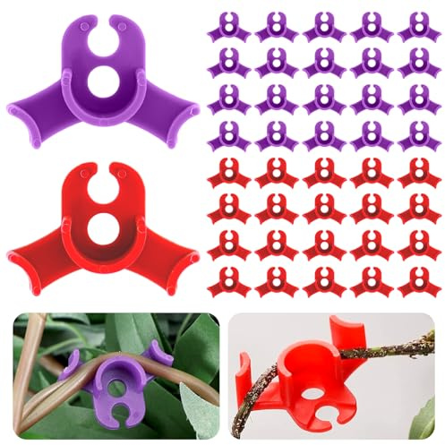 Tyqour 40 Stück Pflanzenbieger Lst Clips 90 Grad Low Stress Training Clips Pflanzenclips Bieger Pflanzentrainer für Niedrige Belastung Pflanzenklammern Pflanzen Biegehilfe Grow Zubehör
