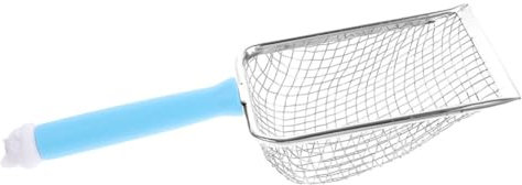 BESPORTBLE Schaufel Für Katzenstreu Wurfschaufel Sieben Haustier Sichter Scoop Mesh-streuschaufel Abfallschaufel Aus Stahl Katzenstreuschaufeln Aus Metall Wurfsieb Sky-Blue Rostfreier Stahl